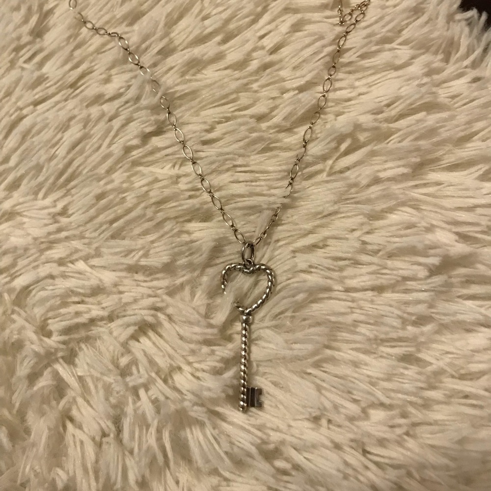 Tiffany & Co. Braided heart key necklace
